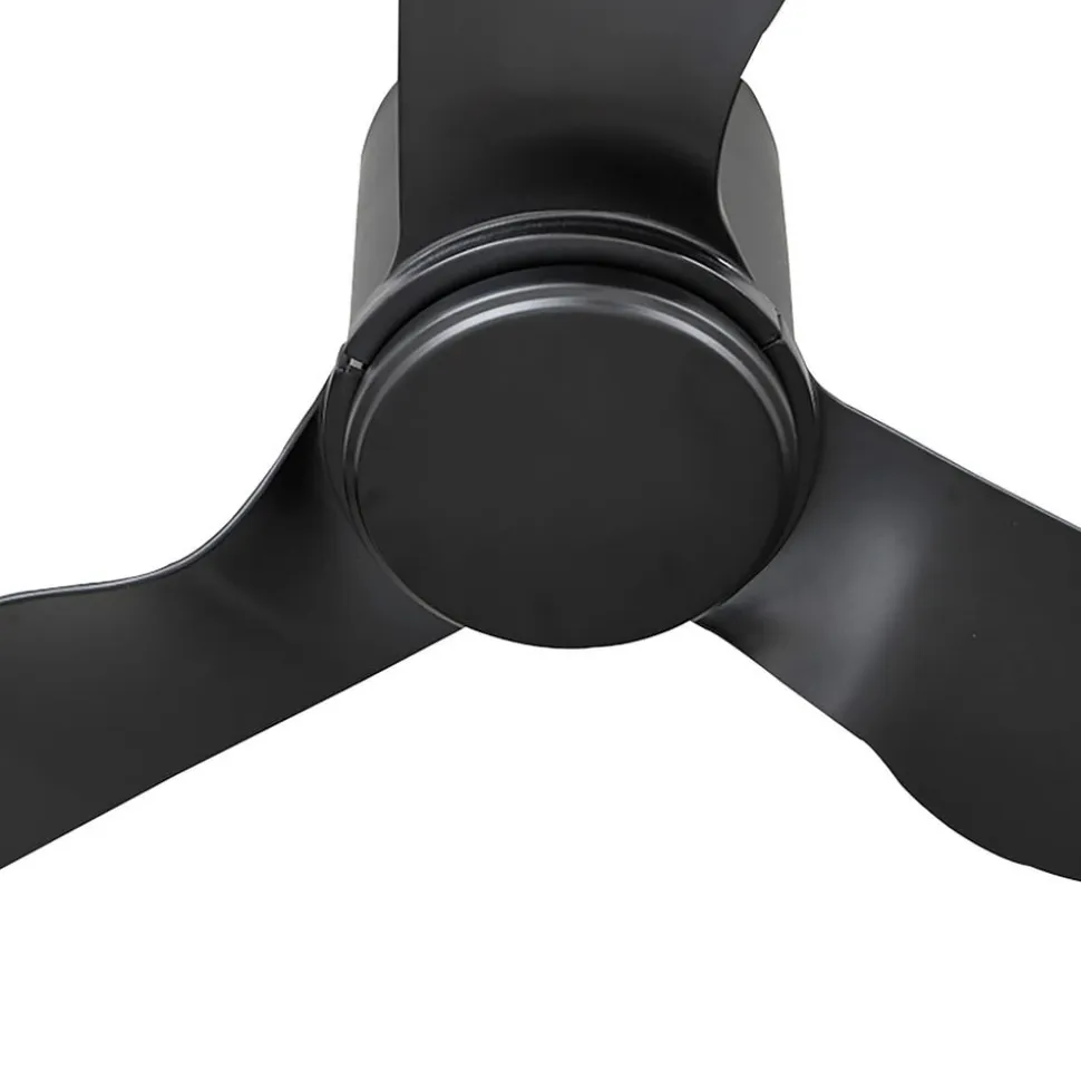 Lindby loftventilator Aulo, sort, DC, støjsvag, Ø 123 cm