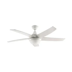Lindby loftventilator med lys Auraya, støjsvag, hvid, 130cm