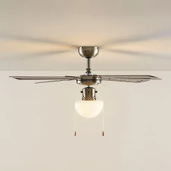 Lindby loftventilator med lys Rakan, støjsvag, Ø 106 cm