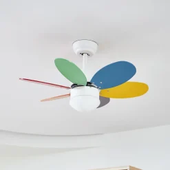 Lindby loftventilator med lys Litur, støjsvag, Ø 77 cm, E27