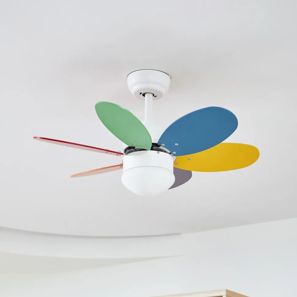 Lindby loftventilator med lys Litur, støjsvag, Ø 77 cm, E27