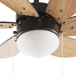 Lindby loftventilator Minja, sort, støjsvag, 78 cm, E14