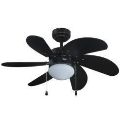 Lindby loftventilator Minja, sort, støjsvag, 78 cm, E14