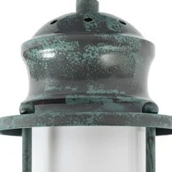 Lindby Louisanne loftlampe, grågrøn, metal, Ø 35cm