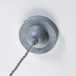 Lindby Louisanne pendellampe, Ø35cm, grågrøn, metal, glas
