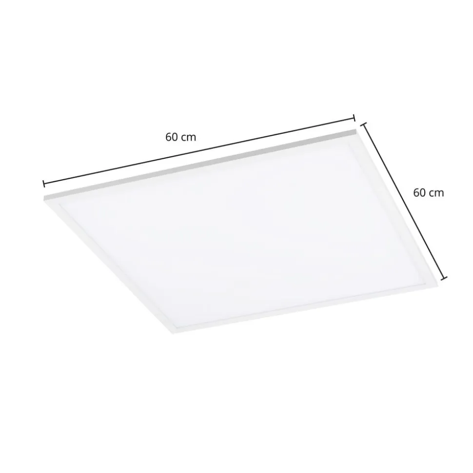 Lindby Luay LED-panel, 60 x 60 cm, hvid, 3000-6000K