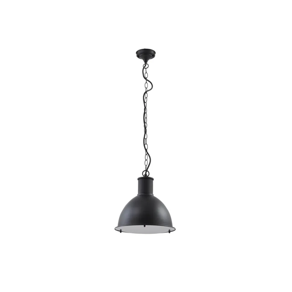 Lindby Luciane udendørs pendel, sort, aluminium, Ø 31,8 cm