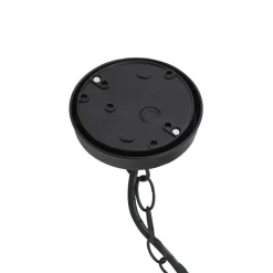 Lindby Luciane udendørs pendel, sort, aluminium, Ø 31,8 cm