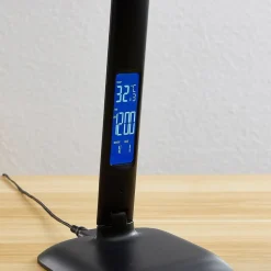 Lindby Ludmilla LED-bordlampe, display, sort