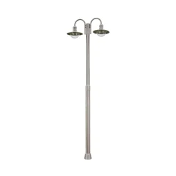 Lindby lygtepæl Damion, 200 cm, 2 lyskilder, E27, IP44