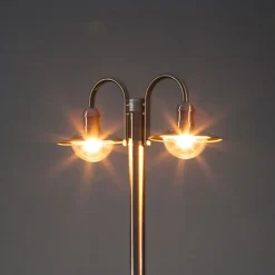 Lindby lygtepæl Damion, 200 cm, 2 lyskilder, E27, IP44