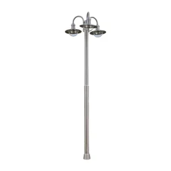 Lindby lygtepæl Damion, 200 cm, 3 lyskilder, E27, IP44