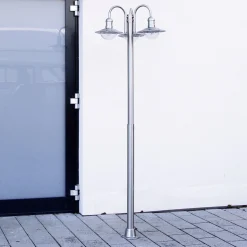 Lindby lygtepæl Damion, 200 cm, 3 lyskilder, E27, IP44