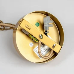Lindby lysekrone Elanova, messing, 10 lyskilder, Ø 80 cm, E14