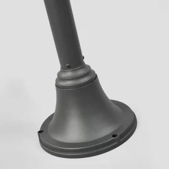 Lindby Madea udendørslampe, grå, 2 lyskilder, 212 cm, E27, IP44