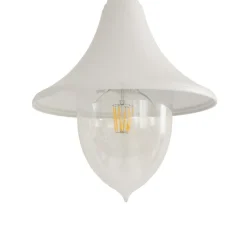 Lindby Madea udendørslampe, hvid, 2 lyskilder, 213 cm, E27, IP44