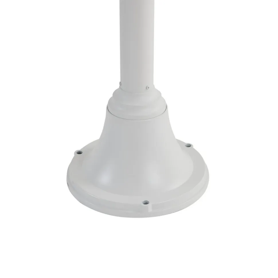 Lindby Madea udendørslampe, hvid, 2 lyskilder, 213 cm, E27, IP44