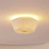 Lindby Magali loftlampe, hvid, papir, Ø 45 cm, E27