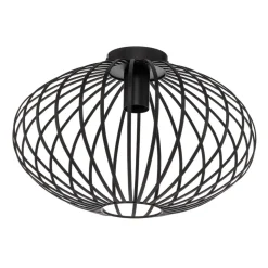 Lindby Maivi loftslampe, sort, 40 cm, jern, bur