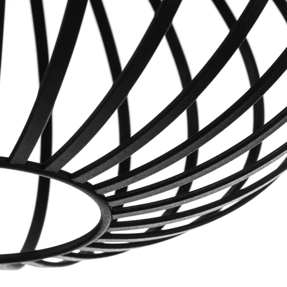 Lindby Maivi loftslampe, sort, 30 cm, jern, bur