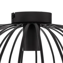 Lindby Maivi loftslampe, sort, 50 cm, jern, bur