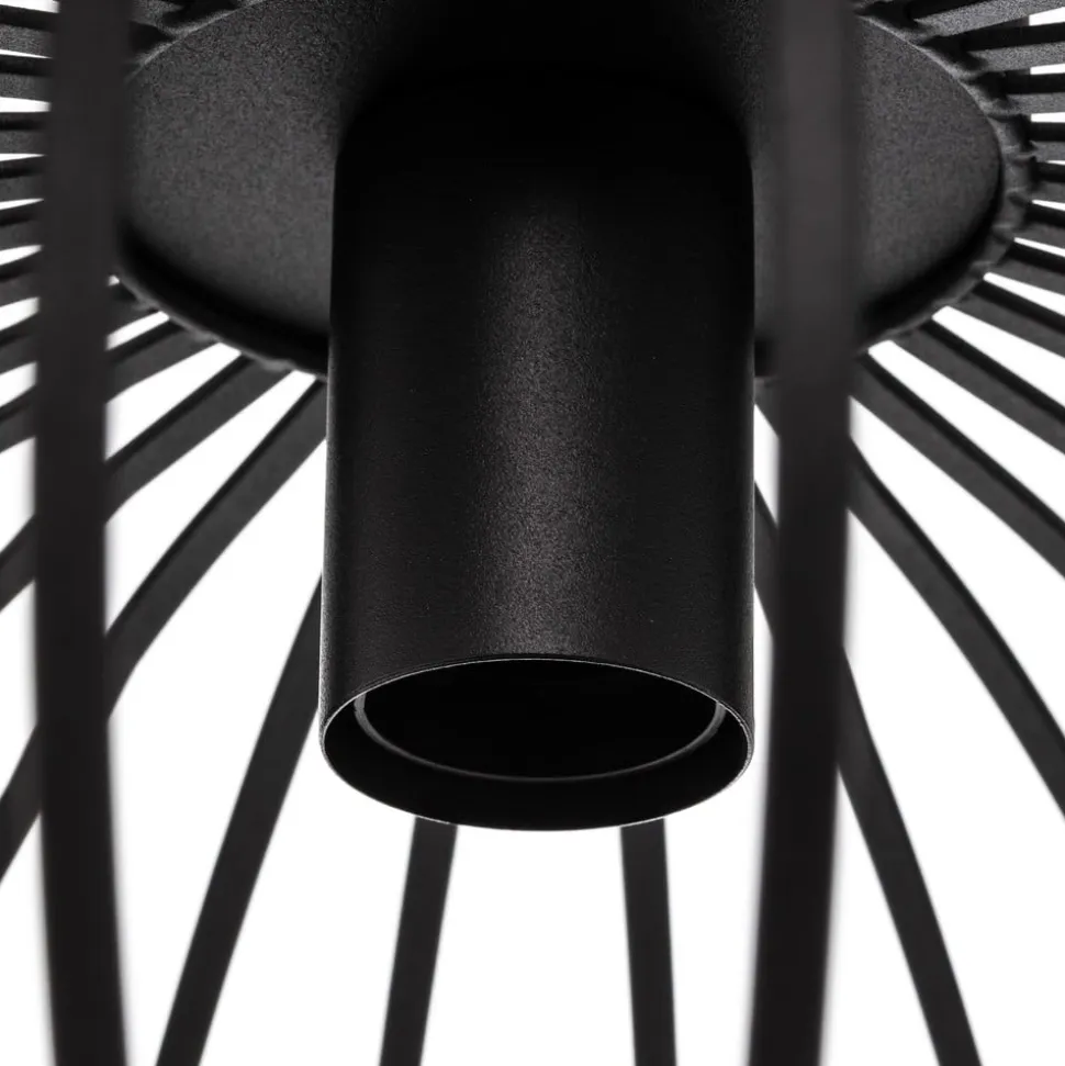 Lindby Maivi loftslampe, sort, 50 cm, jern, bur