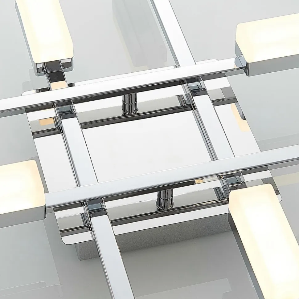 Lindby Mally LED-loftlampe i krom, 8 lyskilder