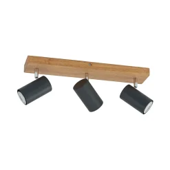 Lindby Maniva loftspot, 44 cm, 3 lyskilder, sort, GU10