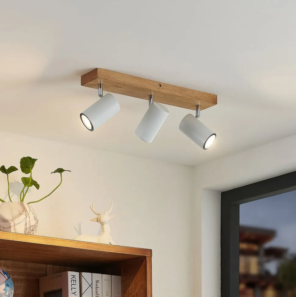 Lindby Maniva loftspot, 44 cm, 3 lyskilder, hvid, GU10