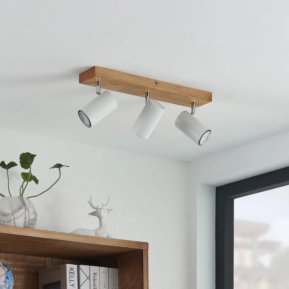 Lindby Maniva loftspot, 44 cm, 3 lyskilder, hvid, GU10