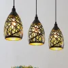 Lindby Marcello pendellampe, 75 cm, 3 lyskilder, sort-guld