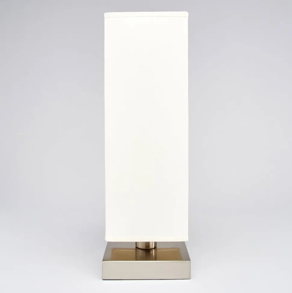 Lindby Martje bordlampe, højde 35 cm, hvid, tekstil, metal