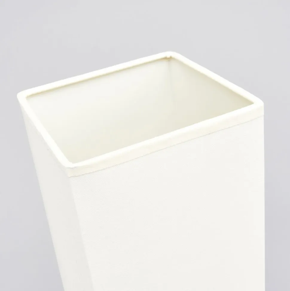 Lindby Martje bordlampe, højde 35 cm, hvid, tekstil, metal