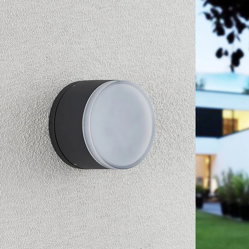 Lindby Mathea udendørs LED-loftlampe, cylinder