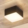 Lindby Mathea udendørs LED-loftlampe, kantet