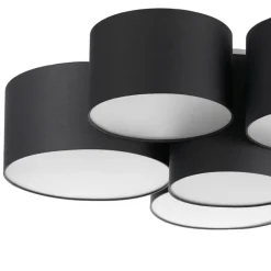 Lindby Maureka loftlampe, 94 cm, 6 lyskilder, tekstil