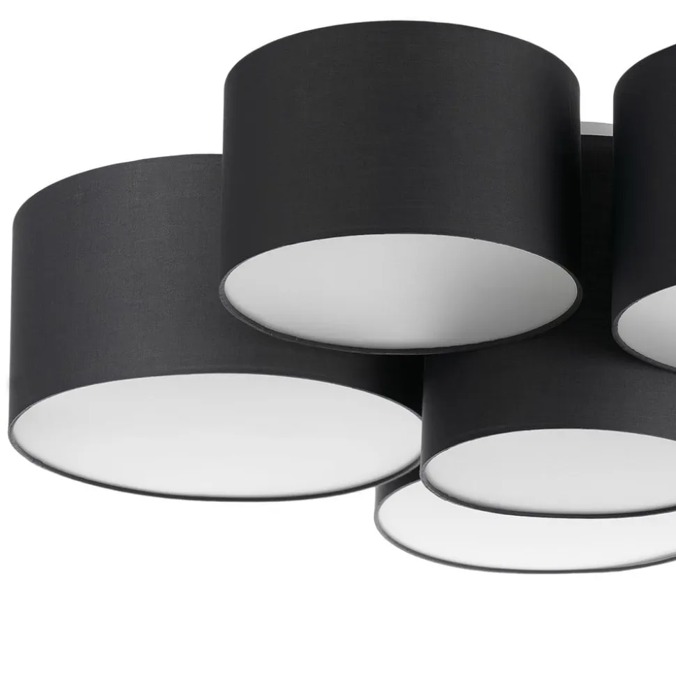 Lindby Maureka loftlampe, 94 cm, 6 lyskilder, tekstil