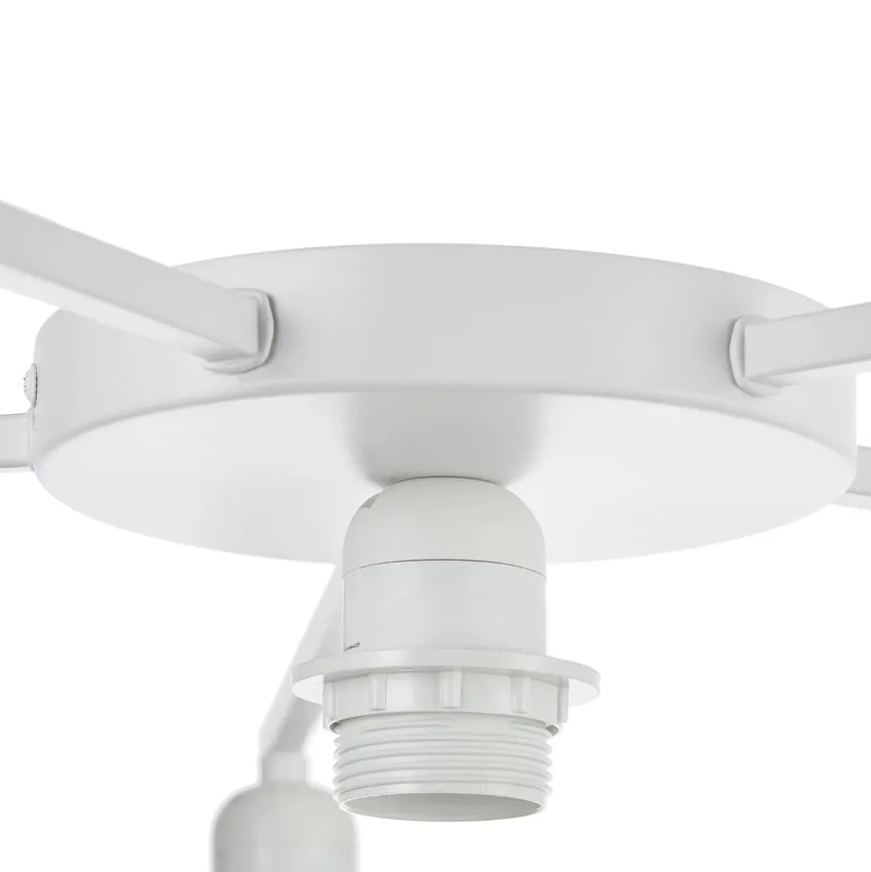 Lindby Maureka loftlampe, 94 cm, 6 lyskilder, tekstil