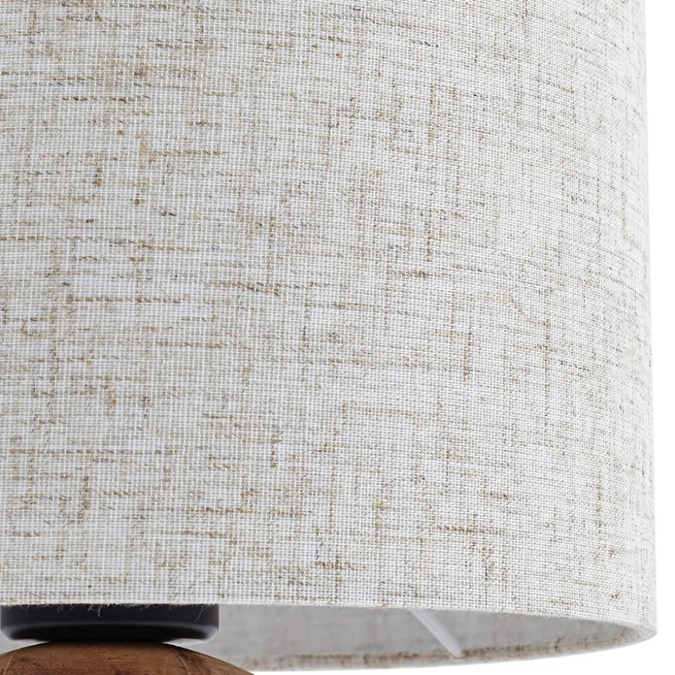 Lindby Mayumi bordlampe, højde 31 cm, træ, tekstil