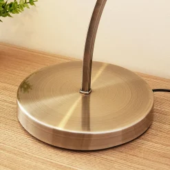 Lindby Mialina bordlampe, 42 cm, hvid, glas, metal