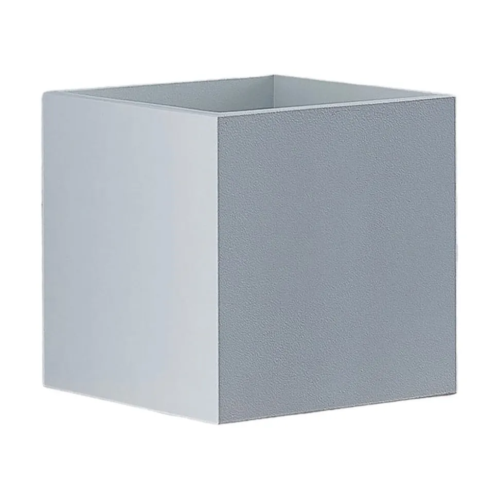Lindby Mirza væglampe i aluminium, kantet, hvid