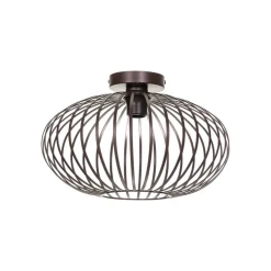 Lindby Nahele loftlampe, brun, metal, Ø 40 cm, E27