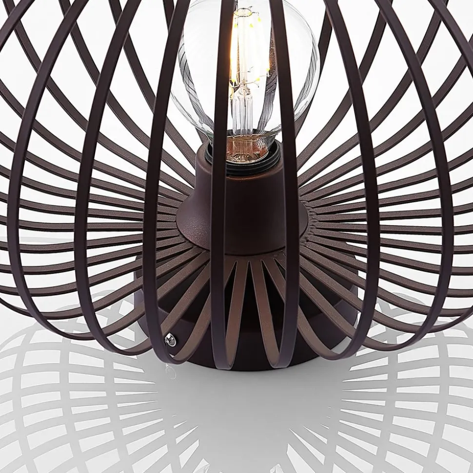 Lindby Nahele loftlampe, brun, metal, Ø 40 cm, E27