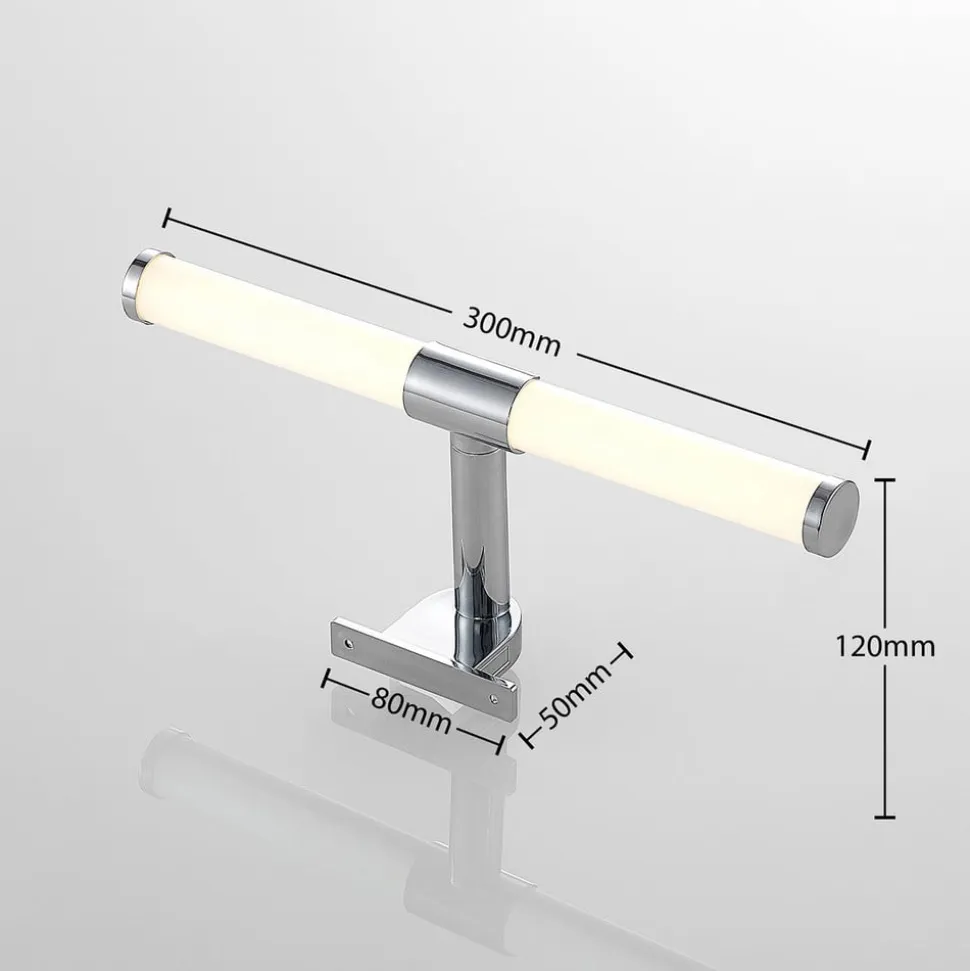 Lindby Naili LED-spejllampe, krom