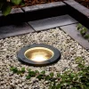 Lindby nedgravningslampe Cliff, Ø 13 cm, rund, sort
