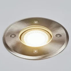 Lindby Nedgravningslampe Insa, Ø11cm, stål, GU10, IP67