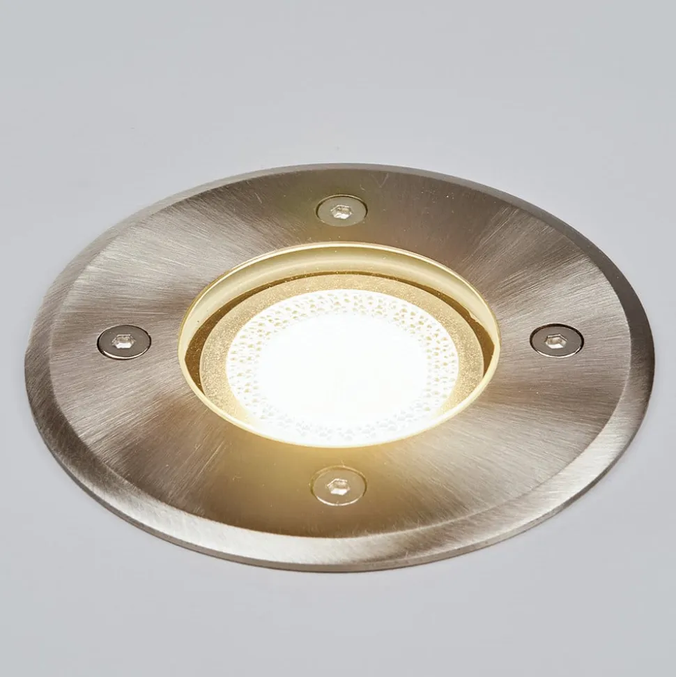 Lindby Nedgravningslampe Insa, Ø11cm, stål, GU10, IP67