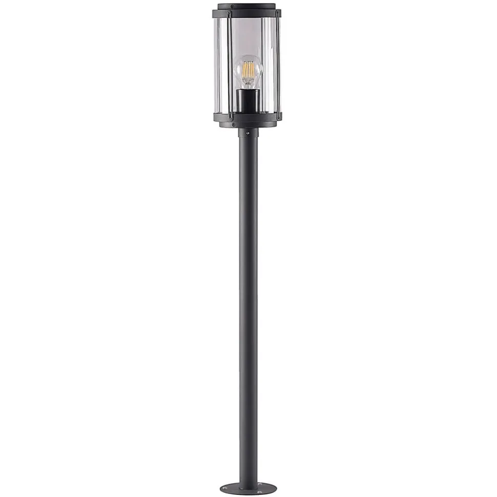 Lindby Ojali vejlampe, rund, mørkegrå