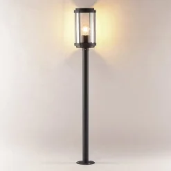 Lindby Ojali vejlampe, rund, mørkegrå