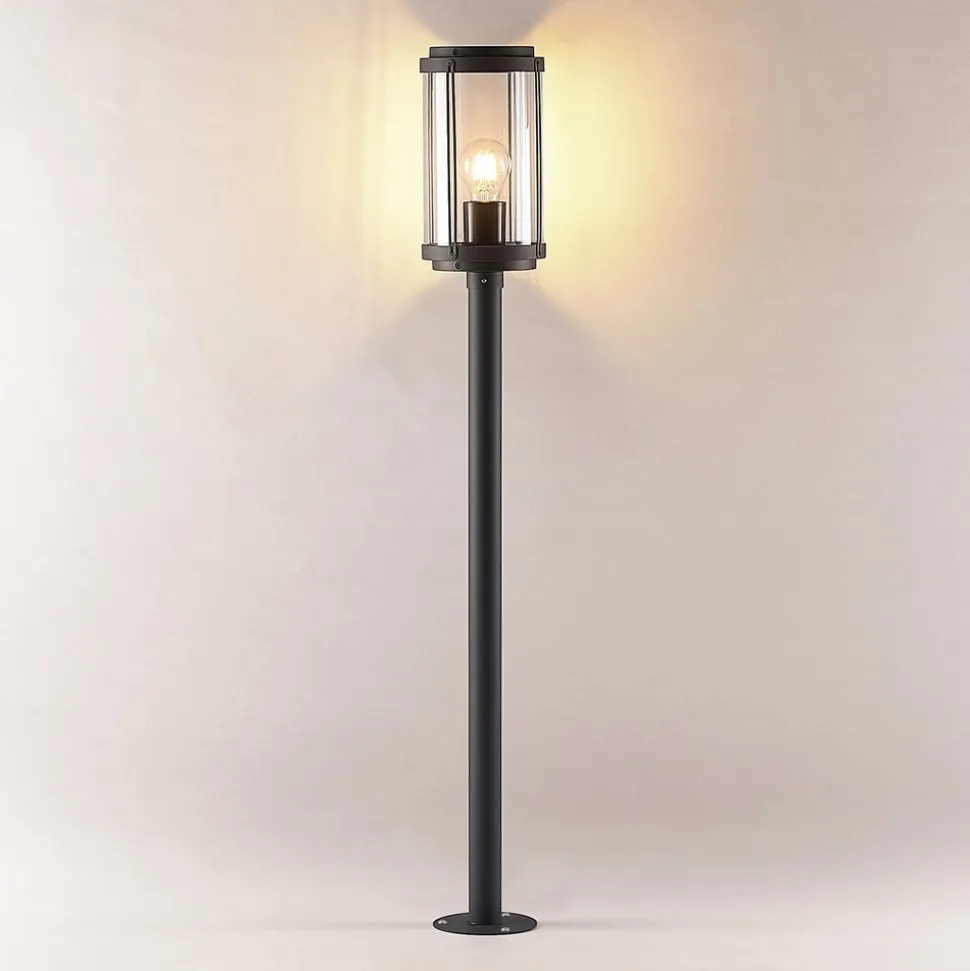 Lindby Ojali vejlampe, rund, mørkegrå